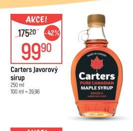 Carters Javorový sirup