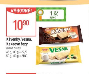 Kávenky, Vesna, Kakaové řezy