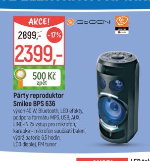 Párty reproduktor Smilee BPS 636
