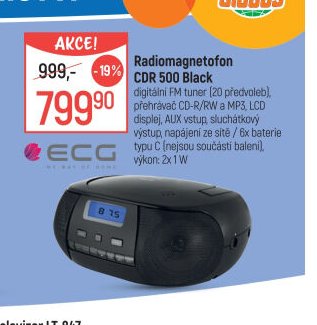 Radiomagnetofon CDR 500 Black