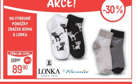Ponožky značek Boma a Lonka