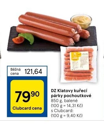 DZ Klatovy kuřecí párky pochoutkové