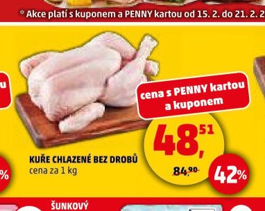 Kuře chlazené bez drobů