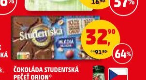 Čokoláda Studentská pečeť Orion