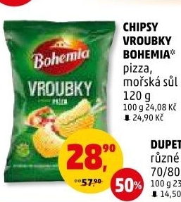 Chipsy Vroubky Bohemia Chips