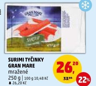 Krabí tyčinky mražené Gran Mare