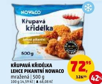 Křupavá křidélka mražená Nowaco