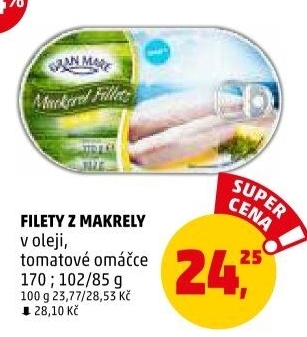 Makrela filety v oleji Gran Mare