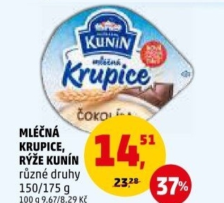 Mléčná krupice Mlékárna Kunín