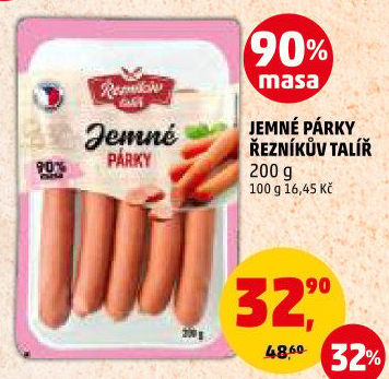 Párky jemné Řezníkův talíř