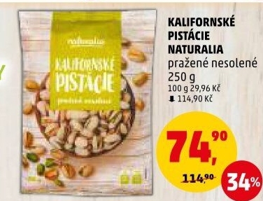 Pražené pistácie kalifornské Naturalia