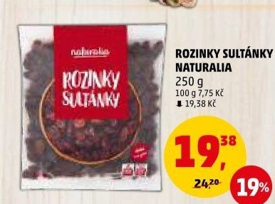 Rozinky Sultánky Naturalia