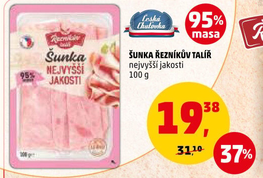 Šunka nejvyšší jakosti Řezníkův talíř