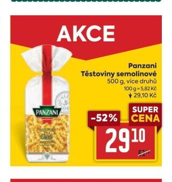 Panzani Těstoviny semolinové