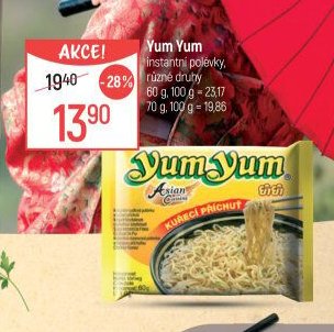 Yum Yum instantní polévky