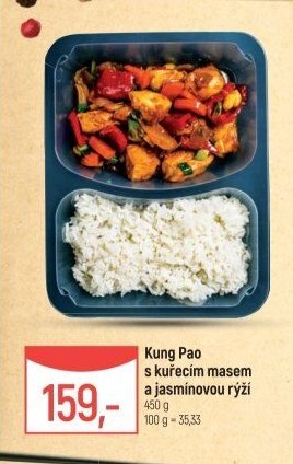 Kung Pao s kuřecím masem a jasmínovou rýží