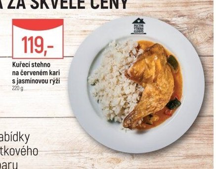 Kuřecí stehno na červeném kari s jasmínovou rýží