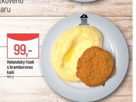 Holandský řízek s bramborovou kaší