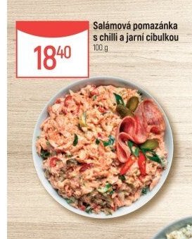 Salámová pomazánka s chilli a jarní cibulkou