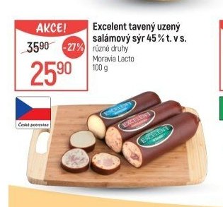Excelent tavený uzený salámový sýr