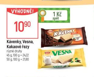 Kávenky, Vesna, Kakaové řezy