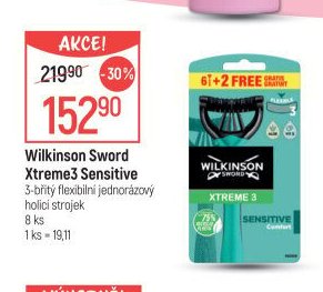 Wilkinson Sword Xtreme3 Sensitive holicí strojek