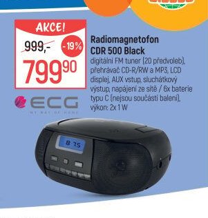 Radiomagnetofon CDR 500 Black