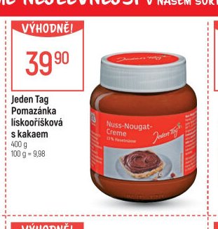 Jeden Tag Pomazánka lískooříšková s kakaem
