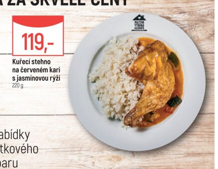 Kuřecí stehno na červeném kari s jasmínovou rýží