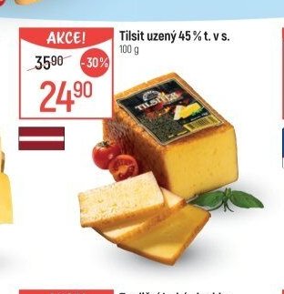 Tilsit uzený 45 % t. v s.