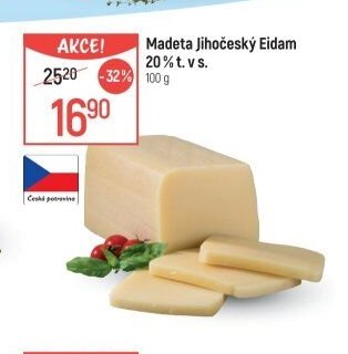 Madeta Jihočeský Eidam 20 % t. v s.