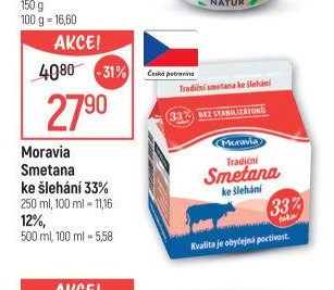 Moravia Smetana ke šlehání 33%