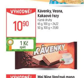 Kávenky, Vesna, Kakaové řezy