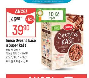 Emco Ovesná kaše a Super kaše