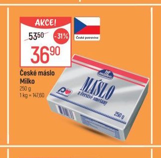 České máslo Milko