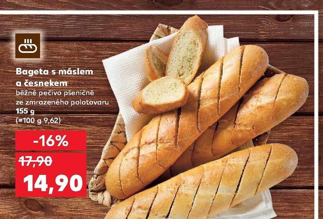 Bageta s máslem a česnekem