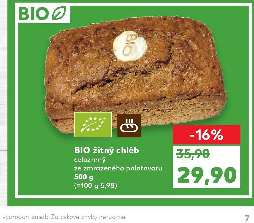 BIO žitný chléb