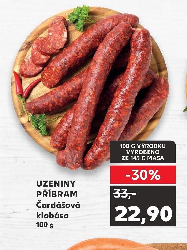 UZENINY PŘÍBRAM Čardášová klobása 100 g