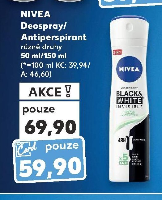 NIVEA Deospray/Antiperspirant různé druhy 50 ml/150 ml