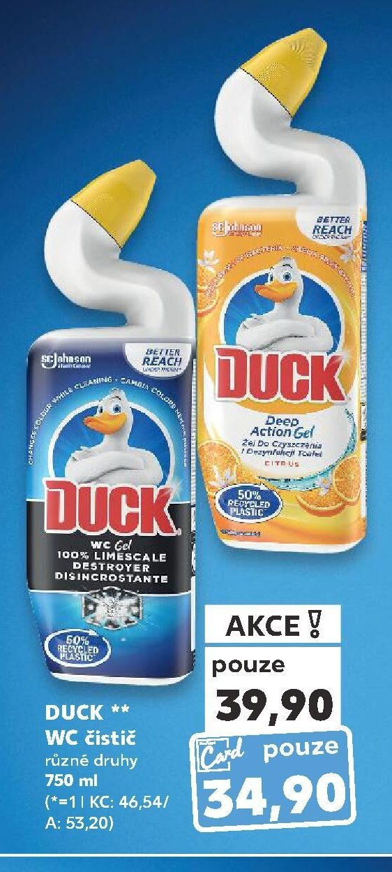 DUCK WC čistič různé druhy 750 ml