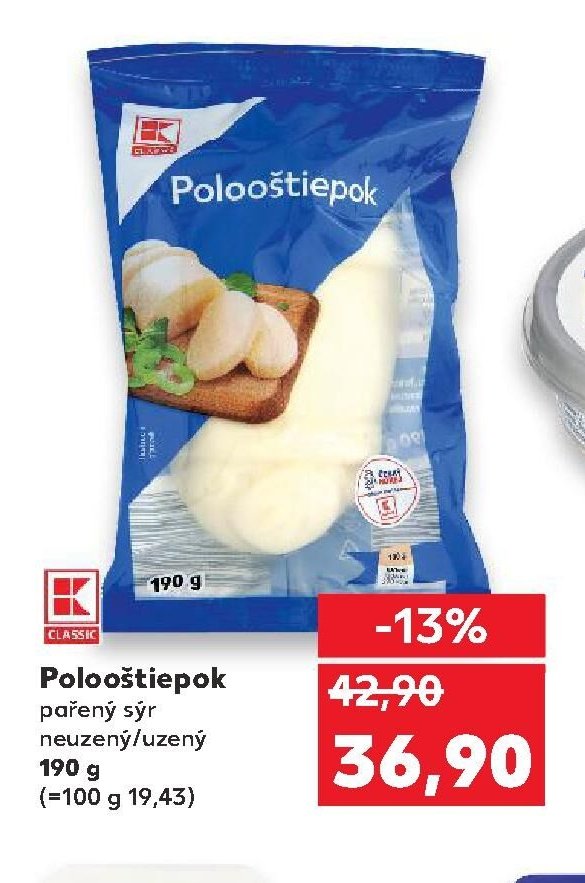 Polooštiepok pařený sýr neuzený/uzený