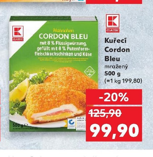 Kuřecí Cordon Bleu mražený