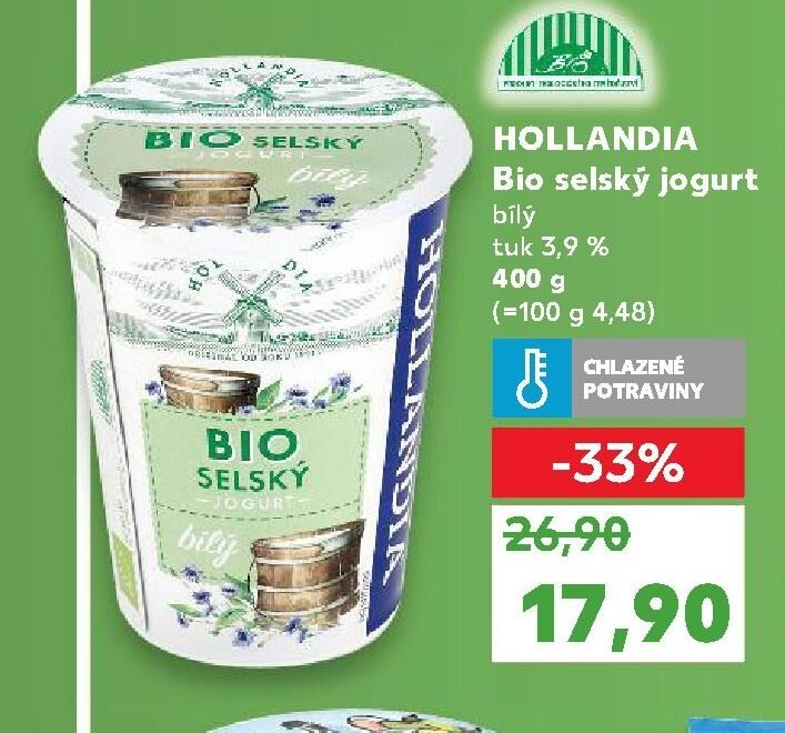 Hollandia Bio selský jogurt bílý