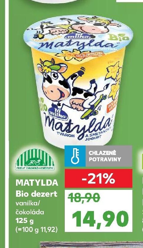 Matylda Bio dezert vanilka/čokoláda
