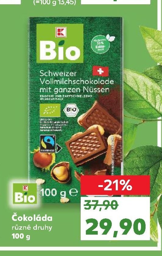 Bio Čokoláda různé druhy