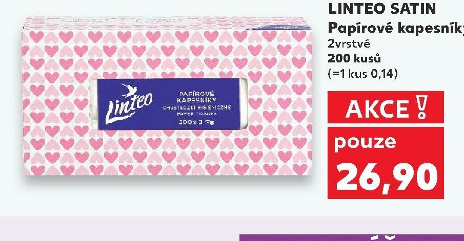 LINTEO SATIN Papírové kapesníky
