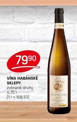 VÍNA HABÁNSKÉ SKLEPY vybrané druhy