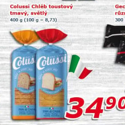 Italský toustový chléb Pan di Casa Colussi