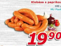 Papriková klobása Maso uzeniny Písek