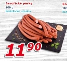 Párky javořické Kostelecké uzeniny